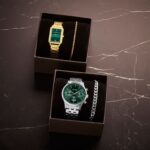 Cluse Gift Box Fluette Steel Green Watch and Round Chain Bracelet Gold Colour - Image 3