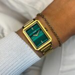 Cluse Gift Box Fluette Steel Green Watch and Round Chain Bracelet Gold Colour - Image 2