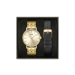 Cluse Gift Box Pavane Petite 2.0 Steel Watch Gold and Black Leather Strap