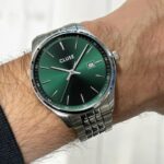 Cluse Gift Box Anthéor Multifunction Steel Watch Green & Cuban Chain Bracelet - Image 2