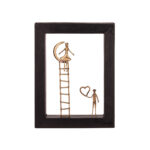 Bronze My heart is a gift for you - Wood art frame