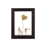 Bronze The love of a family - Wood art frame