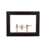 Αγαπημένη Οικογένεια - Μπρούτζινες φιγούρες σε ξύλινο πλαίσιο