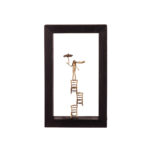 Bronze Trying to fly - Wood art frame