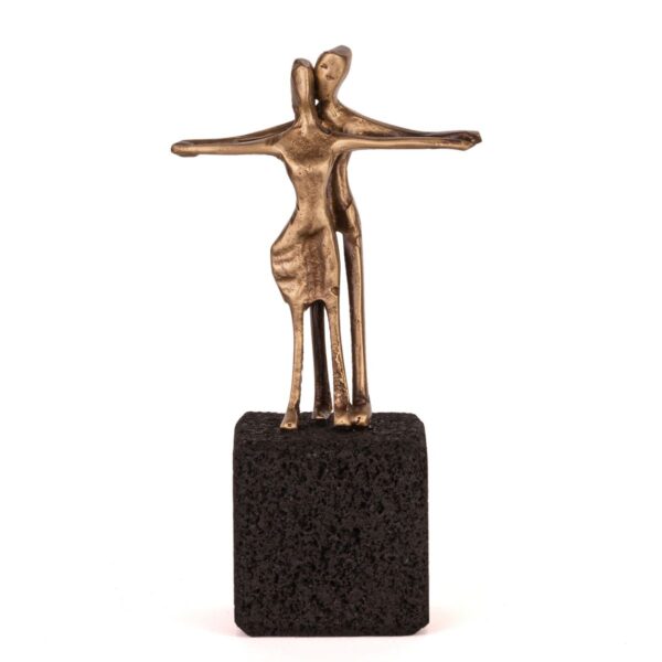Bronze Figure in lava stone The Titanic view