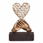 Bronze Figure Hands holding a Heart