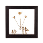 Bronze Loving Family- Wood art frame
