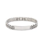 Railroad Link Chain Engravable ID Bracelet - Stainless Steel