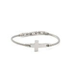 Βραχιόλι Αλυσίδα με Σταυρό από Ανοξείδωτο Ατσάλι