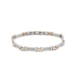 Stainless Stee Two Tone Chain Bracelet