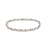 Two Tone Box Bracelet - Stainless Steel