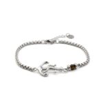 Stainless Steel Anchor Bracelet with Bead