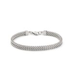 Βραχιόλι με Πλέξη Foxtail από Ανοξείδωτο Ατσάλι