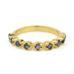 London Blue Topaz Ring in 925 Sterling Silver Gold Plated