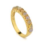 Minimal Opal Ring in 925 Sterling Silver Gold Plated - Image 3