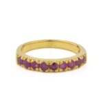 Minimal Ruby Ring in 925 Sterling Silver Gold Plated