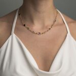 Multigemstone Necklace in 925 Sterling Silver Gold Plated - Image 2