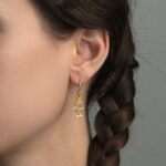 Fish-Shaped Multicolor Crystal Earrings in 925 Silver with Gold Plating - Image 2