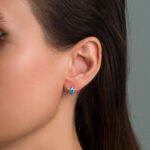 Turtle Opal Stud Earrings– 925 Sterling Silver - Image 4