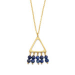 Sterling silver pedant necklace with hanging stones