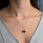 Sterling silver pedant necklace with hanging stones - Image 2