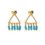 Sterling silver plated triangle earrings