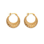 Alloy hoops with holes - 925 Sterling silver