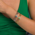 Triple Opal Cuff Bracelet - 925 Sterling Silver - Image 2
