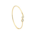 Tear Drop Opal Cuff Bracelet - 925 Sterling Silver - Image 5