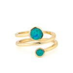 Opal Circle Ring - 925 Sterling Silver