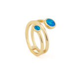 Opal Circle Ring - 925 Sterling Silver - Image 3