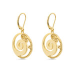 Όπαλ Κρεμαστά Σκουλαρίκια Σπείρα από Ασήμι 925 - Image 5