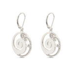 Όπαλ Κρεμαστά Σκουλαρίκια Σπείρα από Ασήμι 925 - Image 6