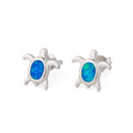 Turtle Opal Stud Earrings– 925 Sterling Silver