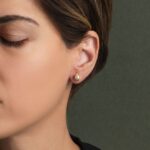 Pearl Stud Earrings in Gold Plated 925 Sterling Silver - Image 2