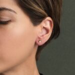 Χρυσά Σκουλαρίκια 9Κ Πριγκίπισσα με Ζιρκόν - Image 2