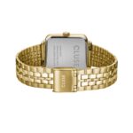 La Tétragone Ρολόι από Ατσάλι σε Απόχρωση Σκούρο Κεράσι με Χρυσό Χρώμα - Image 4