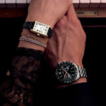 Cluse Belisenna Ρολόι με δερμάτινο λουράκι, μαύρο καπιτονέ, σε χρυσό χρώμα - Image 5