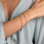 Paperclip Bracelet in 925 Sterling Silver Gold Plated - Image 2