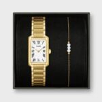 Cluse Gift Box Fluette Mesh White Watch and Double Chain Bracelet Gold Colour (Copy) (Copy)