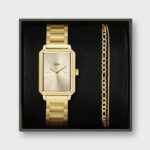 Cluse Gift Box Fluette Mesh White Watch and Double Chain Bracelet Gold Colour (Copy) (Copy) (Copy)