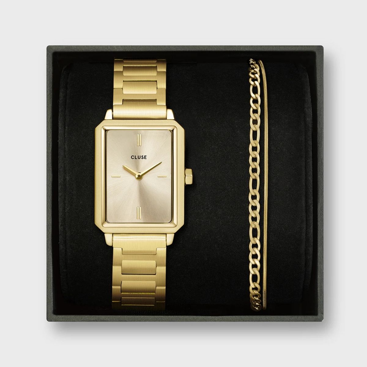 326 Cluse Gift Box Fluette Mesh White Watch and Double Chain Bracelet Gold Colour (Copy) (Copy) (Copy) - Image 1