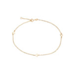 Καρδιές Βραχιόλι Ποδιού Χρυσό 14 Καράτια