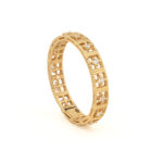 Gold Geometric Ring 14K with Zircon - Image 3