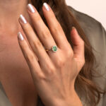 Πράσινη Πέτρα Δαχτυλίδι 9Κ Χρυσό - Image 2