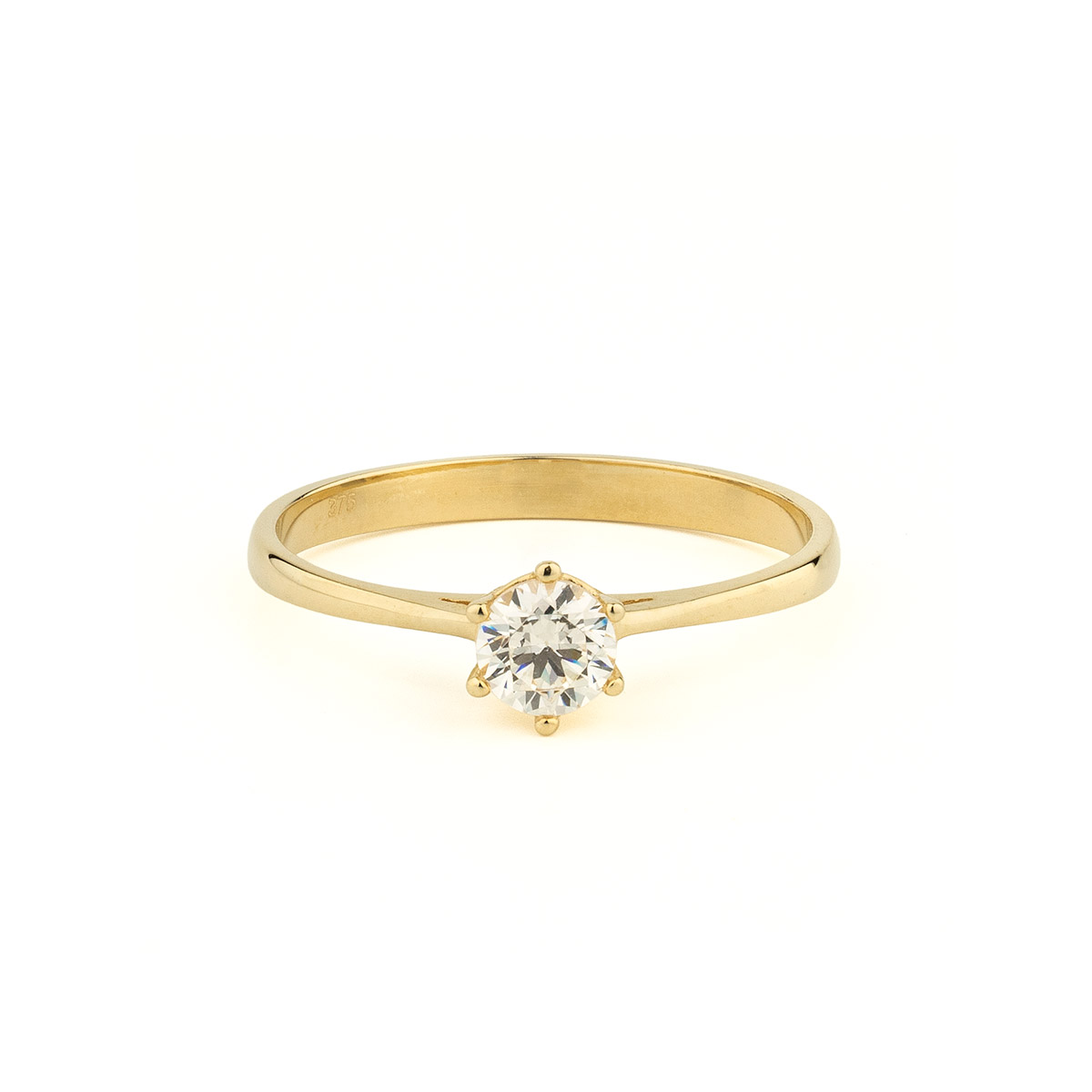 PAP-DA-33 Χρυσό 9Κ Δαχτυλίδι με Ζιργκόν - Image 1