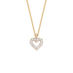 Love Heart Necklace Gold 9K with Zircon