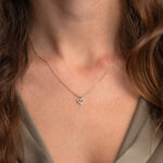 Love Heart Necklace Gold 9K with Zircon - Image 2