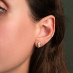 9K Gold Pearl Ear Stud Earrings - Image 2