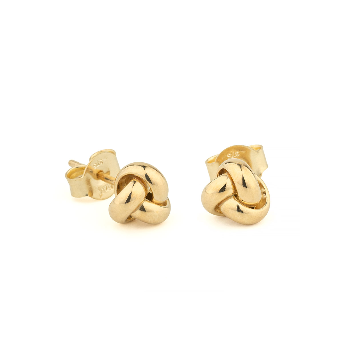 PAP-SK-08 Knot Stud Earrings 9K Gold - Image 1